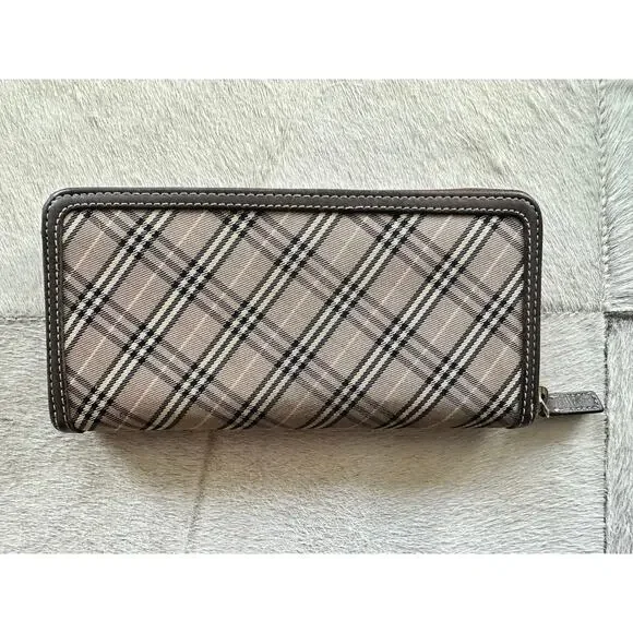 Burberry Blue Label Plaid Zip Around Long Wallet - Picture 8 of 13